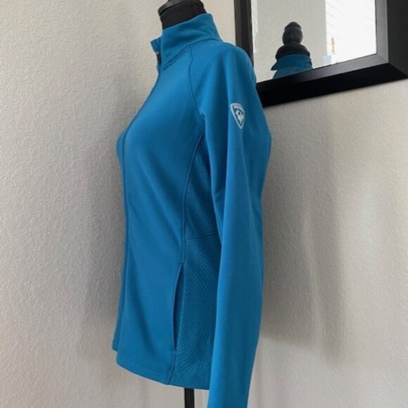 ROSSIGNOL Baltic Blue Full Zip Fleece Jacket Coat Medium - Picture 6 of 14